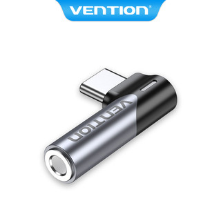 Đầu Kết Nối Âm Thanh VENTION Chuyển Đổi Chui Type C Sang Cổng 3.5mm Cong Góc Phải 90 Độ