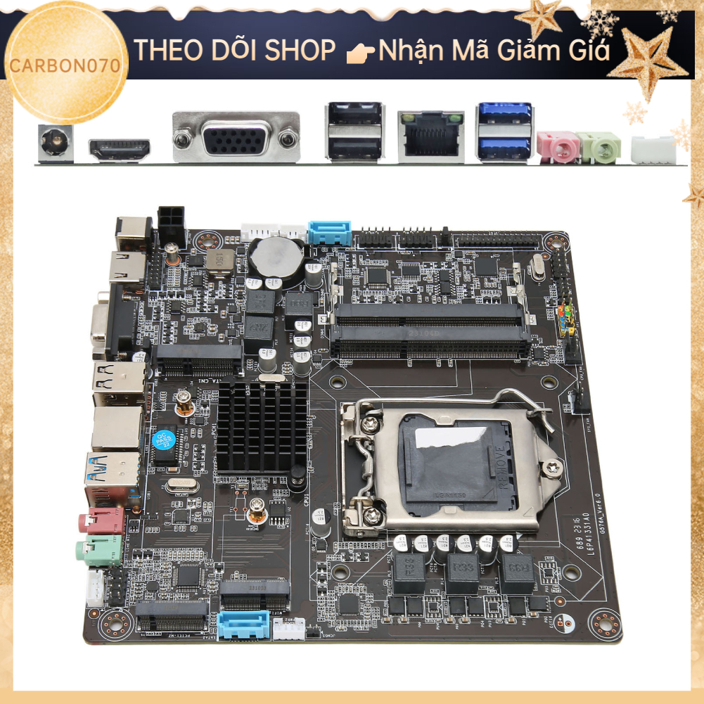 [Hàng Sẵn] Main máy tính H81 Mini ITX - Bo Mạch Chủ LGA 1150 Khe Cắm Kênh Đôi DDR3 Hỗ Trợ Core I3 I5 I7 4th 5th Thế Hệ CPU cho All-in-One PC【Carbon070】