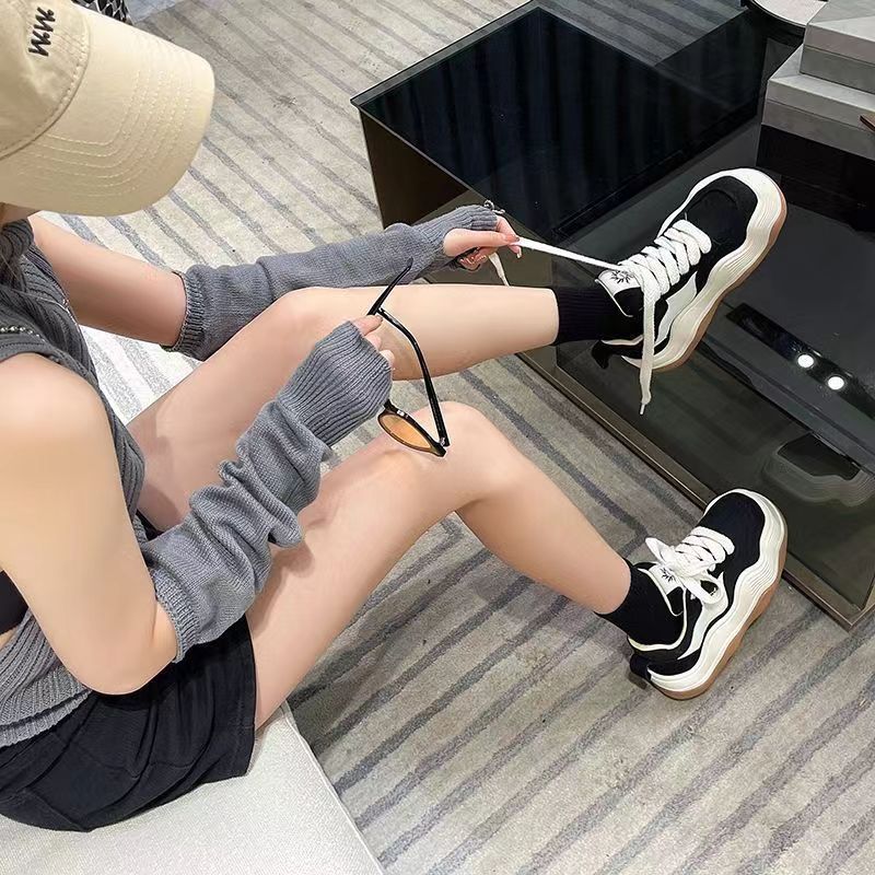 Giày Sóng Đế Dày Giày Bánh Mì Bố Giày Vải Đế Dày Chống Trơn Trượt 2024 Phong Cách