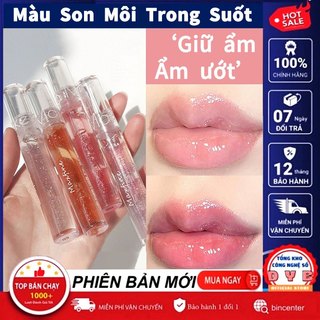 Ouyili lip gloss lip Oil Trong Suốt Water gloss Lips gloss Women 's Moisturising lip Glaze, tông màu môi trong suốt, hiệu ứng gương chống thấm nước độc đáo