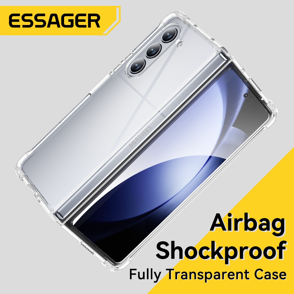 Ốp điện thoại trong suốt Essager cho Samsung Galaxy Z Flip Hoặc Folod 3-5
