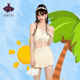 XIYUYI Bộ đồ bơi ba mảnh Bikini phong cách nghỉ mát bãi biển dành cho nữ