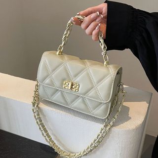 IELGY Túi đeo chéo màu trơn phong cách Hàn Quốc thời trang thanh lịch cho nữ