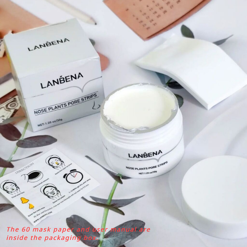 60 Miếng mặt nạ giảm mụn đầu đen LANBENA làm sạch sâu cho da dầu 30g | BigBuy360 - bigbuy360.vn