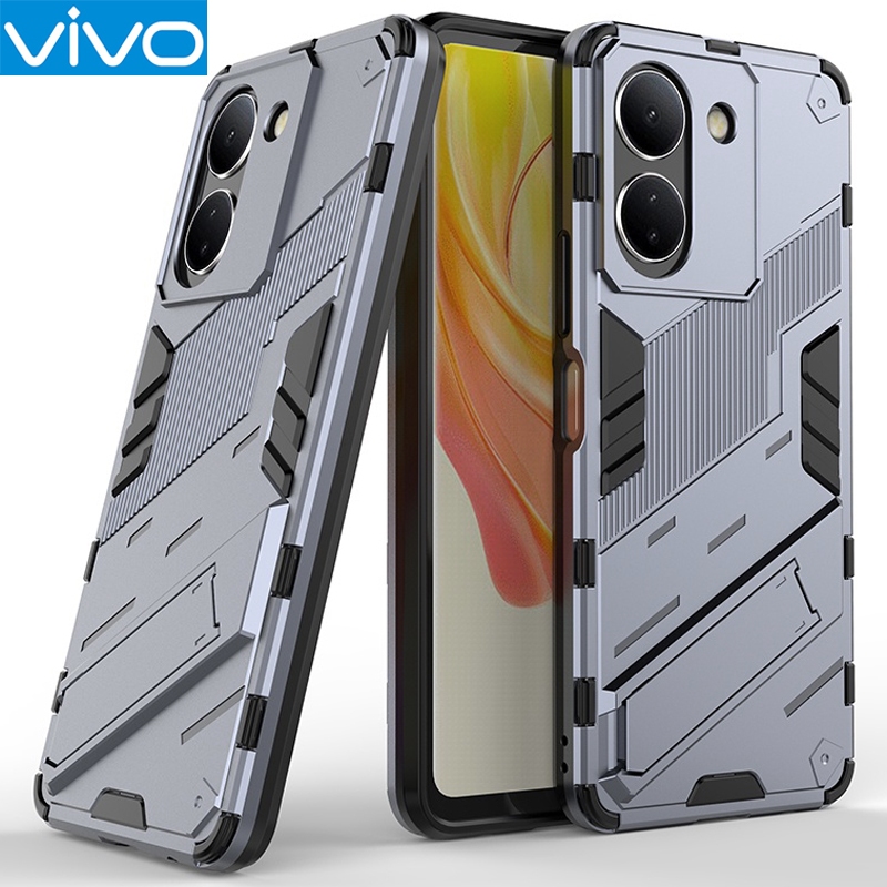 Chống sốc trường hợp điện thoại cứng với người giữ Vivo Y36 Y35 Y16 Y27 Y22S Y21S Y33S V29E V27E V30 Pro