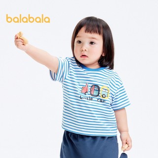 Balabala Áo Sơ Mi Bé Gái Top Quần Áo Bé Trai Tay Ngắn 2024 Mới Thời Trang Dễ Thương Mùa Hè