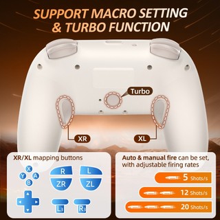 Bộ điều khiển IINE Athena Wireless Pro cho Switch / Switch OLED / PC / IOS / Android Wake Up Function Hall Kích hoạt tuyến tính Macro & Turbo Cảm biến chuyển động con quay hồi chuyển động 6 trục tự động bắn 1000mA
