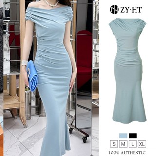  ZYHT Đầm nữ Đầm màu  xanh ra trời   Đầm phiên bản  ôm vừa vặn  Đầm chất liệu polyester  Đầm làm việc Đầm cao cấp Đầm cưới Đầm sự kiện Đầm tiệc Đầm dạ hội 30161 