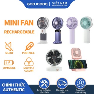 Quạt mini goojodoq 5 tốc độ 3000mah có màn hình LED hiển thị kỹ thuật số để bàn