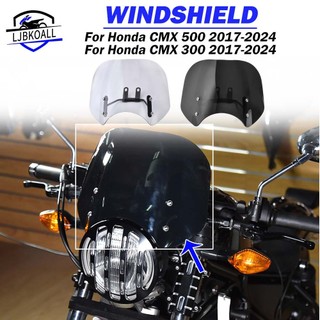 Ljbkoall kính chắn gió xe máy cho xe honda rebel cmx 300 cmx 500 2017-2024 2023 2022 2021 2020 2019 kính chắn gió kính chắn gió cmx300 cmx500 phụ kiện
