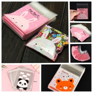 Set 100 túi đựng bánh kẹo hình thỏ xinh xắn