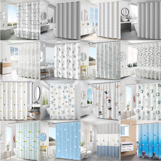 180x180cm Biển Rèm tắm Đen trắng Xám Rèm tắm | Lá bạc | Hoa lan trắng | Hoa bồ công anh | Hoa bướm | Rèm tắm gia đình | Rèm tắm ngăn cách không thấm nước trong phòng tắm | Rèm tắm mô hình san hô biển Phong Rèm phòng tắm có kèm móc nhựa rèm chống nước