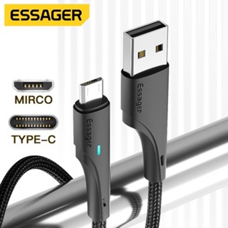 Cáp sạc nhanh Essager 3A Type C/Micro/iP Usb 0.25m/1m/2m/3M cho điện thoại Android
