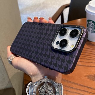 【Houndstooth/Matte Pc hard case/Green】Ốp lưng compatible for iPhone 15 14 13 pro max case