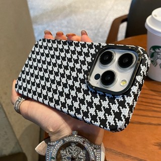 【Houndstooth/Matte Pc hard case/Green】Ốp lưng compatible for iPhone 15 14 13 pro max case