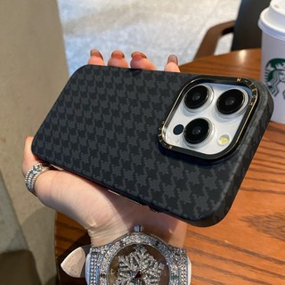 【Houndstooth/Matte Pc hard case/Green】Ốp lưng compatible for iPhone 15 14 13 pro max case