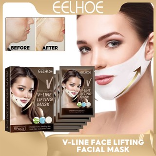 Mặt nạ nâng cơ mặt EELHOE V Line Double Chin Puffy Giảm băng Loại bỏ nếp nhăn Làm săn chắc Định hình Mặt chữ V nhỏ Mặt nạ nâng tai Thắt chặt cằm Cheek Nâng cổ Mặt nạ Hydrogel