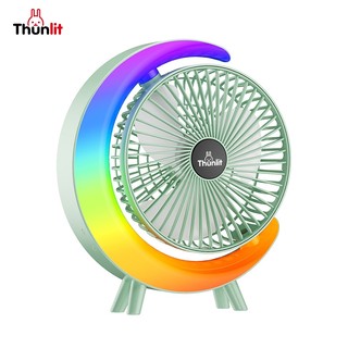 Quạt bàn cá nhân Thunlit USB Đèn Marquee 3 tốc độ có thể sạc lại cho bàn làm việc tại nhà Tủ TV Đầu giường