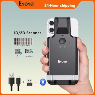 Eyoyo 2d kẹp lưng máy quét mã vạch bluetooth hoạt động với điện thoại, đầu đọc mã vạch di động có chức năng bluetooth máy quét hình ảnh qr 1d 2d pdf417 mã ma trận dữ liệu maxicode quét compa