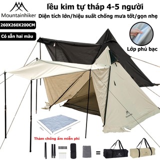 Lều Cắm Trại,Lều kim tự tháp,Mountainhiker,Lều cắm trại 4-6 người,có mái che Lều-SZK478