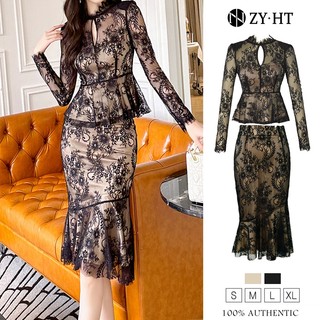 ZYHT Đầm ôm vải ren gợi cảm thanh lịch hợp thời trang 203913/2