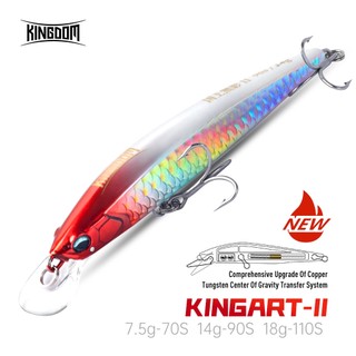 Vương quốc mới mồi câu cá 70mm 90mm 110mm 7.5g 14g 18g chìm minnow dụ mồi cứng mồi câu cá mồi