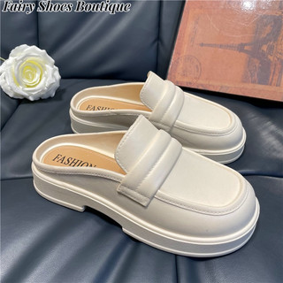 ZHUXIA Giày Lười Đế Bằng Chống Trượt Thoải Mái Phong Cách Anh Quốc Hợp Thời Trang
