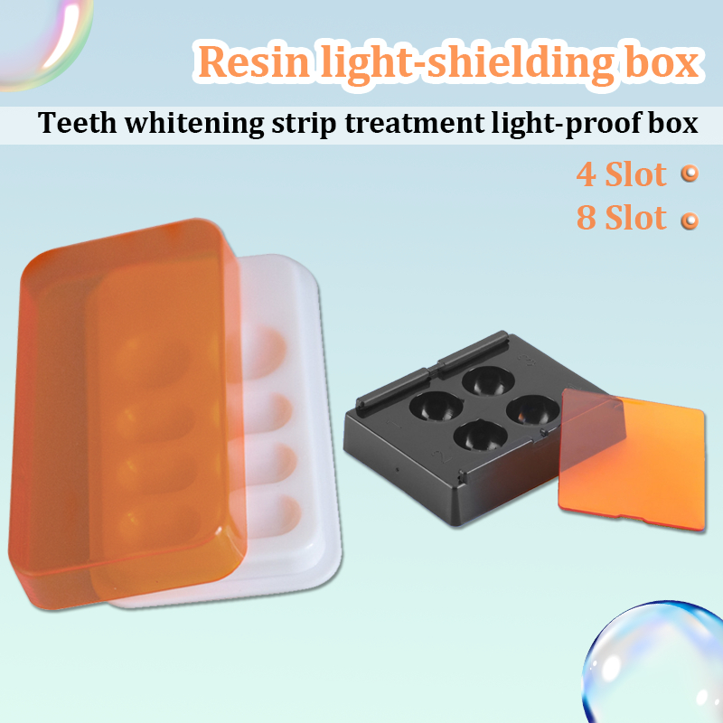 Bảng Nha Khoa Có Nắp Hộp Veneer Nha Khoa Nhựa Bóng Đèn Hộp Bảo Quản Mix Composite Hood Case Shading 