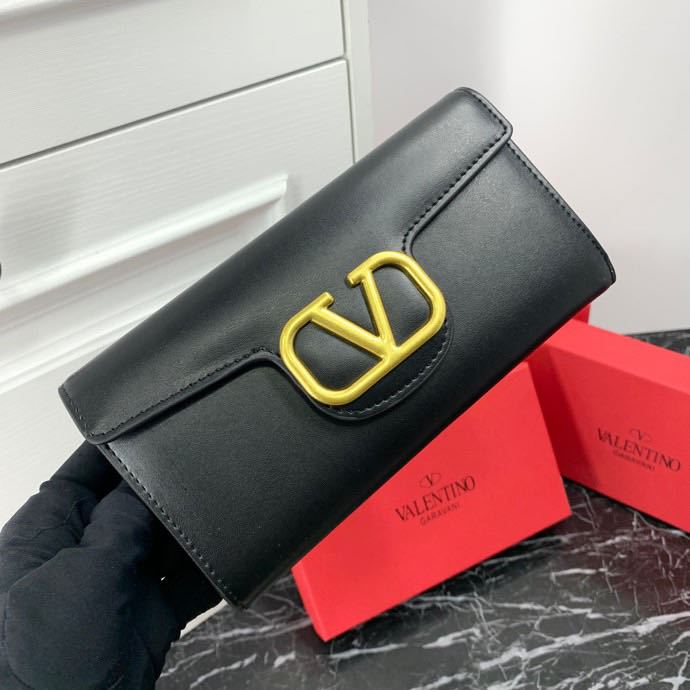 Sẵn sàng giao hàng túi ly hợp mới của Valentino 2408 Ví dài thời trang nữ [có hộp]