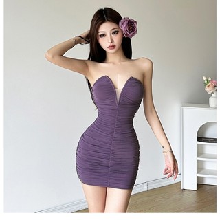 Cutenew Gợi Cảm Cổ Chữ V Ruched Đảng Câu Lạc Bộ Đầm Nữ Mùa Hè Lưng Retro Bodycon Mini Đầm Sinh Nhật Trang Phục