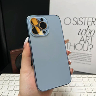 【With Len Film/Matte acrylic hard case/Gold】ốp lưng compatible for iPhone 16 case