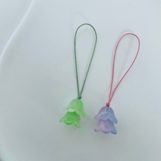 Dây Điện Thoại Di Động Điện Thoại Di Động Mặt Dây Chuyền Thủy Tinh Lily Của Thung lũng Chuông Gió Hạt Hoa Tháp Thông Mặt Dây Chuyền Thủy Tinh Mặt Dây Chuyền Handmade