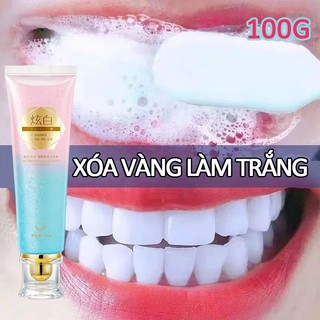 Kem đánh răng men vi sinh làm trắng răng loại bỏ cao răng hôi miệng tẩy ố vàng ngừa sâu răng hương 100g Làm trắng răng sau 7 ngày