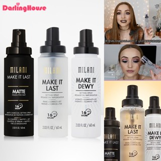 Mỹ PHẨM MILANI MAKE IT LAST SETTING SPRAY LIQUID DÀI LỚN 16 GIỜ WEAR MAKE IT DEWY MAKE IT LAST MATTE 60ml