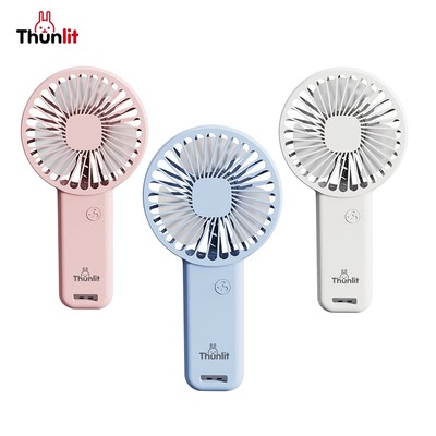 Quạt di động ngoài trời Thunlit Quạt cầm tay Mini sạc USB có giá đỡ điện thoại di động