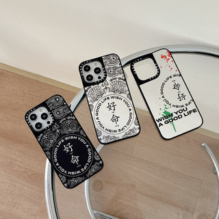 Ốp điện thoại gương may mắn tốt CASETIFY cho iphone 16 Pro Max 15 Pro Max 15 Plus 14 Pro Max 14Plus i14 13 Pro Max i11 i13 13pro 12 Pro Max Vỏ bảo vệ