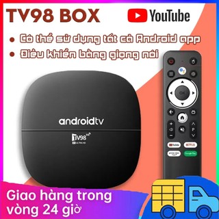  Android TV Box TV98 4K bản 8+128GB Kết Nối Wifi 5G,Bluetooth 4.0 Bluetooth tần số đôi Điều khiển từ xa bằng giọng nói Xem YouTube vv. 