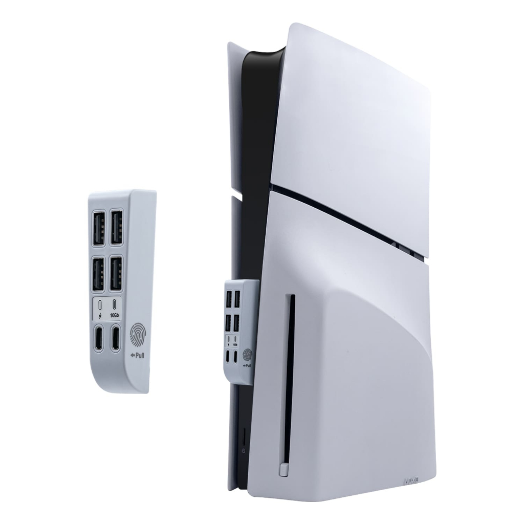 Hub USB 6 Trong 1 PGTECH Cho PS5 Slim Digital / Disc Edition Console