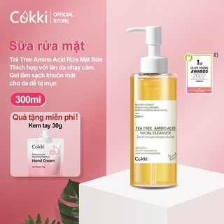 Cokki Hàn Quốc SRM 300ml Sữa Rửa Mặt Làm Trắng Da,Sữa rửa mặt dịu nhẹ Cây trà, Tẩy tế bào chết Tàn nhang Kiểm soát dầu Làm trắng Sữa rửa mặt axit amin Cây trà dành cho da mụn và nhạy cảm, Sữa rửa mặt trị mụn cho da dầu, Gel rửa mặt chống nắng/trang