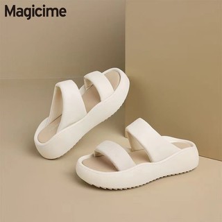 Magicime Dép Nữ  Flat 2024 Phong Cách Mới Đi Biển Đế Mềm Nhẹ
