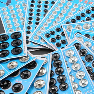 Kim Loại Nhỏ Chốt Bấm Nút 8 / 12 / 16 / 18 / 20mm Đen Bạc Quần Áo Phụ Kiện May Nhúng Khóa