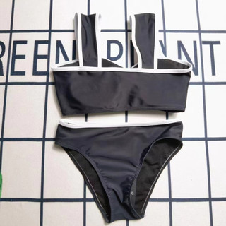 Áo thun co giãn gân SWIMSUIT BIKINI TOP + BOTTOM