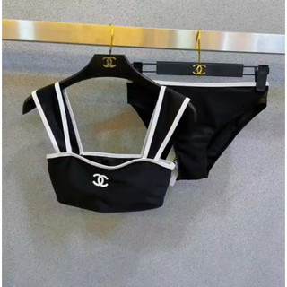 Áo thun co giãn gân SWIMSUIT BIKINI TOP + BOTTOM