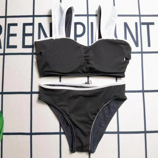 Áo thun co giãn gân SWIMSUIT BIKINI TOP + BOTTOM