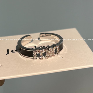 Nhẫn thời trang nữ Chữ zircon đơn giản