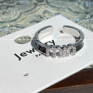 Nhẫn thời trang nữ Chữ zircon đơn giản