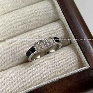 Nhẫn thời trang nữ Chữ zircon đơn giản