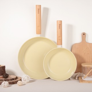 Chảo Chiên INSSA 18cm - Chất Liệu Chống Dính Phù Hợp Bếp Ga Bếp Từ Nồi Chiên Rán Phủ Men Gốm Đa Công Năng Tiện Lợi GUOJ022