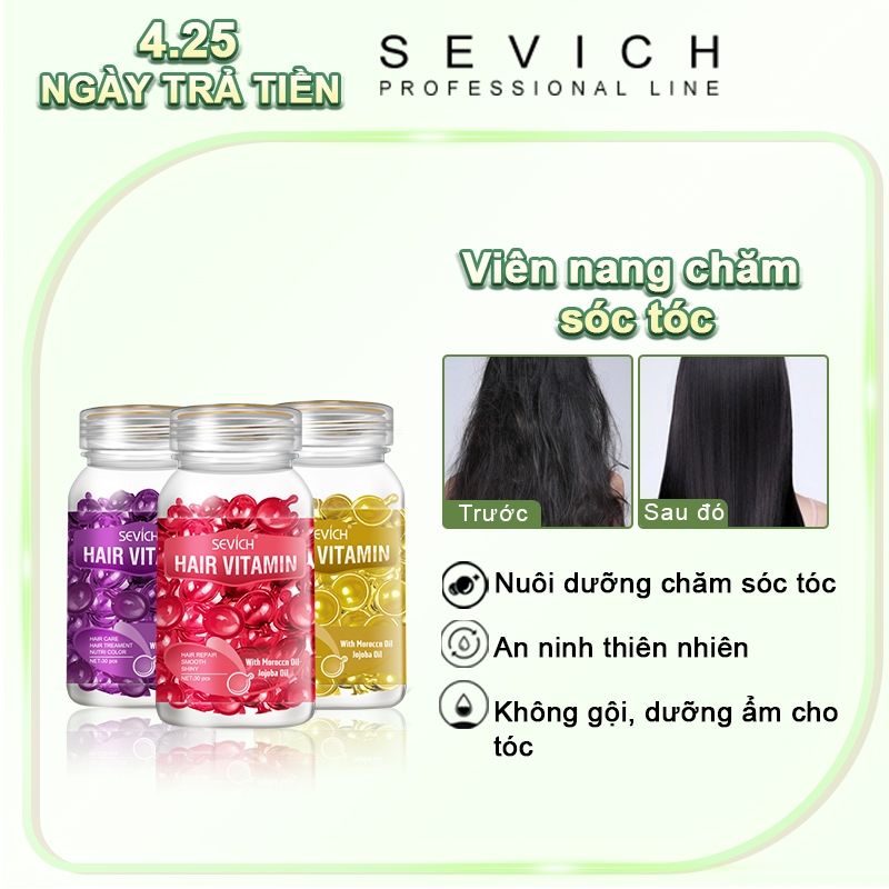 SEVICH Viên dưỡng tóc phục hồi tóc hử tổn chẻ ngọn sirum dưỡng tóc Ellips Hair Vitamin 30 viên