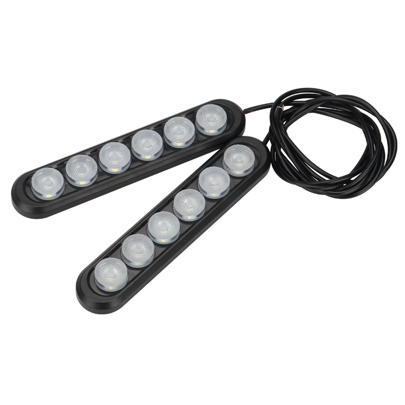 Lymoyo 1 Bộ Đèn LED Ô Tô Chạy Ban Ngày 12V Ánh Sáng Trắng Độ Sáng Cao Đèn LED Lái Xe